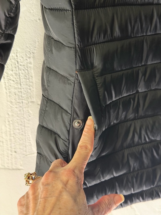 Harley-Davidson Black Puffer Jacket with White Logo Stripe XS - Picture 8 of 16